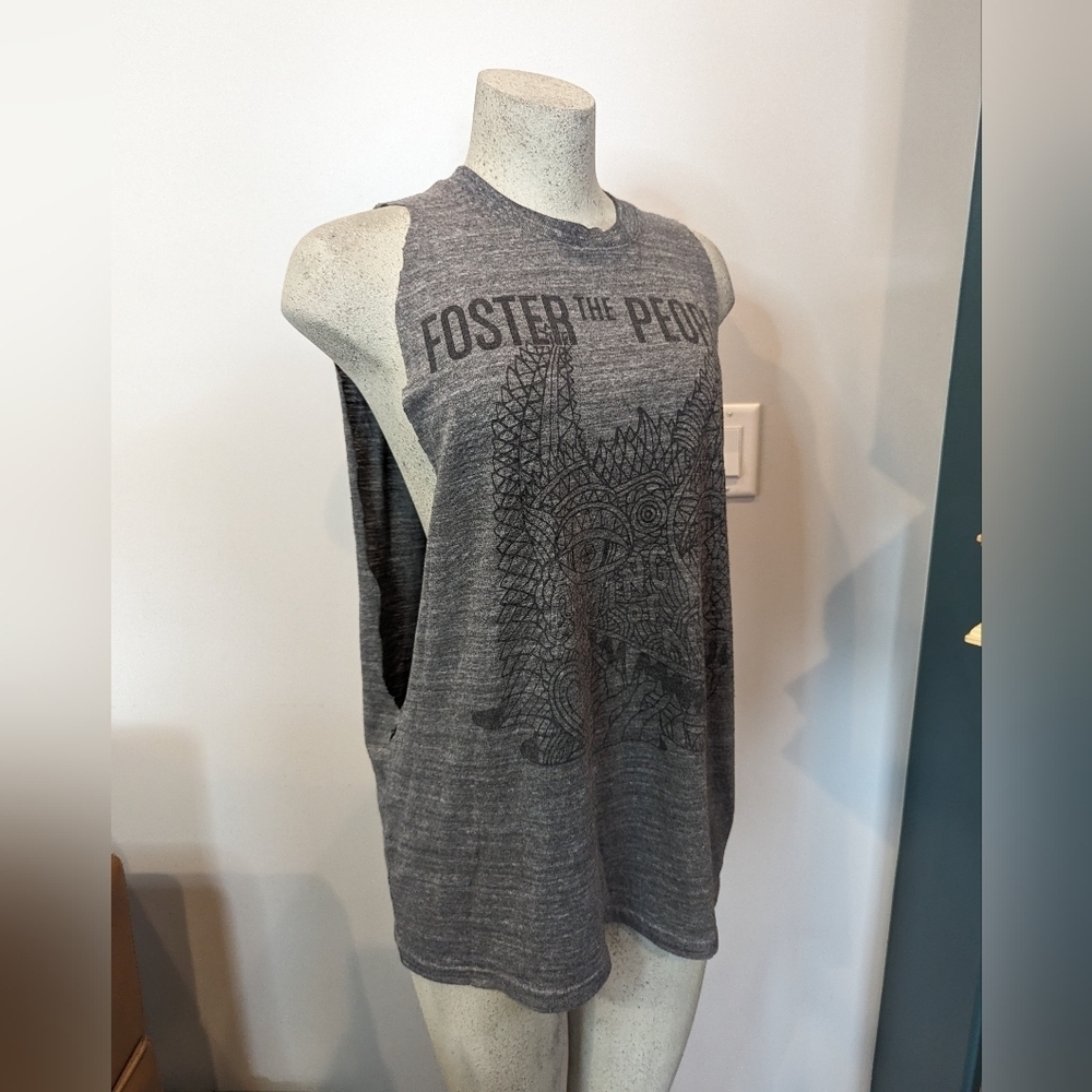 Band Tee foster the people cut out tank women's Size Large